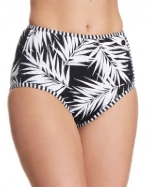 Palm Print High-Waist Briefs