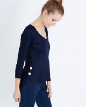 Savida V-Neck Side Button T-Shirt 20.00&nbsp;&euro;