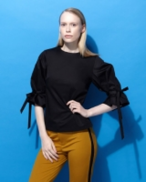 Lennon Courtney at Dunnes Stores Bow Tie Sleeve Top