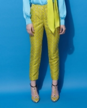Lennon Courtney at Dunnes Stores Yellow Jacquard Trousers