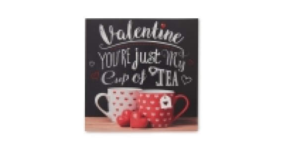 Cup of Tea Square Valentines Card