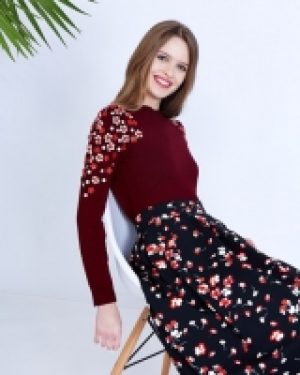 Savida Blaze Beaded Flower Jumper