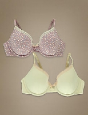 2 Pack Cotton Rich Padded Full Cup Bras 22.00 €