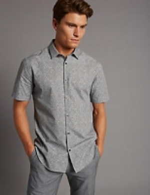 Pure Cotton Slim Fit Printed Shirt 47.50 €