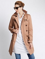Marks and Spencer  Pure Cotton Trench Coat with Stormwear