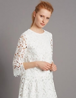 Marks and Spencer  Floral Lace 3/4 Sleeve Shell Top