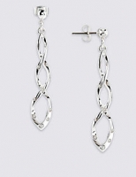 Marks and Spencer  Silver Plated Sparkle Swirl Earrings