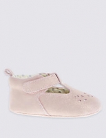Marks and Spencer  Kids Sparkle Suede T-Bar Shoes