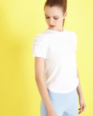 Savida Flounce Ruffle Sleeve T-Shirt