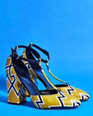 Lennon Courtney at Dunnes Stores Printed Sonya T-Bar Heels