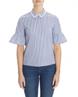 Dunnes Stores  Stripe Shirt With Collar Detail