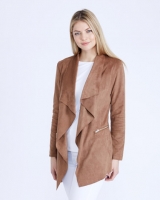 Dunnes Stores  Gallery Suedette Waterfall Jacket