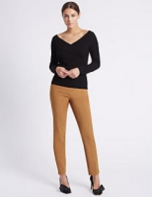 Cotton Blend Slim Leg Trousers 55.00&nbsp;&euro;
