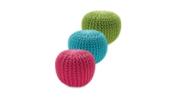 Mini Knitted Pouffe