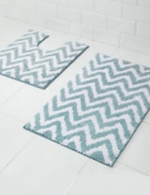 Quick Dry Zigzag Bath & Pedestal Mats 16.00 €
