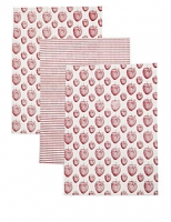 Marks and Spencer  Set of 3 Strawberry Print Tea Towel