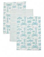 Marks and Spencer  3 Pack Seaside Print Tea Towel