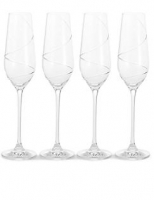 Marks and Spencer  Swirl 4 Pack Champagne Flutes