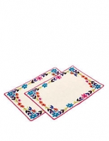 Marks and Spencer  2 Pack Dahlia Embroidered Placemats