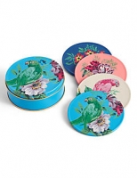 Marks and Spencer  4 Pack Parrot Coasters & Tin