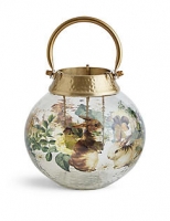 Marks and Spencer  Bunny Scene Small Glass & Metal Lantern