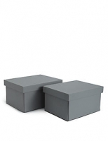 Marks and Spencer  Faux Leather Set of 2 Boxes