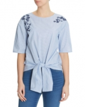 Embroidered Tie Front Top 15.00&nbsp;&euro;