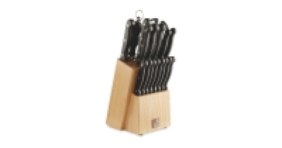 Rubberwood Knife Block 18-Piece