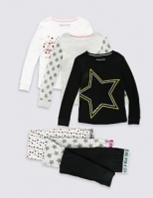 3 Pack Pure Cotton Pyjamas (6-16 Years) 35.00 €