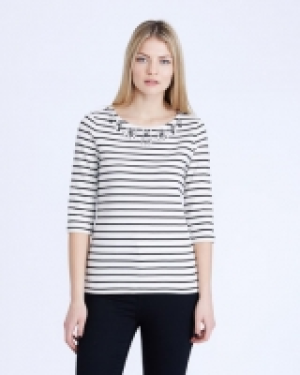 Gallery Jewelled Stripe Top