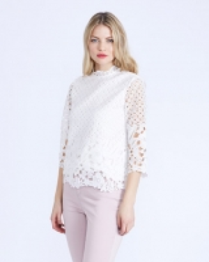 Gallery High-Neck Lace Top