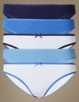 5 Pack Pure Cotton Bikini Knickers 9.50 €
