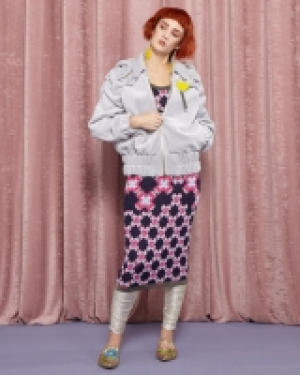 Joanne Hynes Warm Grey Velvet Jacket