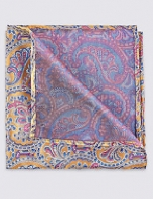 Pure Silk Paisley Print Pocket Square 17.00 €