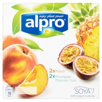 SuperValu  Alpro Yofu Soya Yogurt Peach & Tropical 4 Pack
