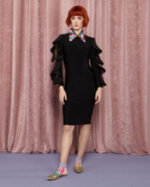 Joanne Hynes Black Ruffle Sleeve Dress 160.00&nbsp;&euro;