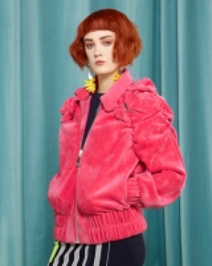 Joanne Hynes Berry Pink Bow Velvet Jacket 160.00&nbsp;&euro;