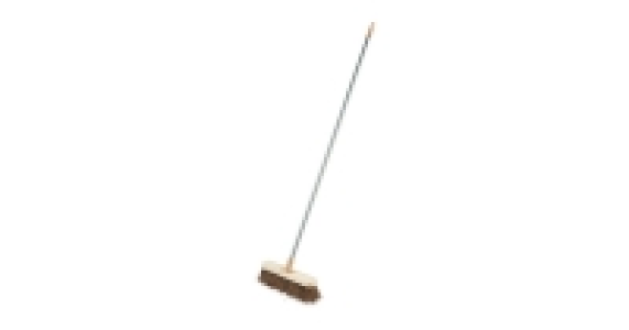 Easy Home Stiff Wooden Broom Beige