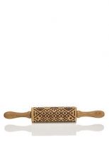 Marks and Spencer  Oak Pattern Rolling Pin