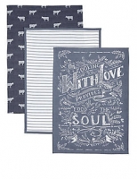 Marks and Spencer  3 Pack Tea Towel Cooking with Love