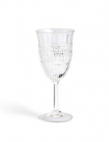 Marks and Spencer  Picnic Cut Glass Effect Wine Glass