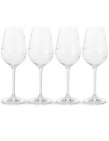Marks and Spencer  Swirl 4 Pack White Wine Glasses
