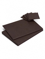Marks and Spencer  4 Pack Faux Leather Mat & Coasters