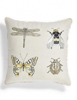 Marks and Spencer  Insect Embroidered Cushion