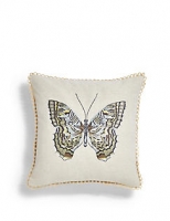 Marks and Spencer  Botanical Butterfly Embroidered Cushion
