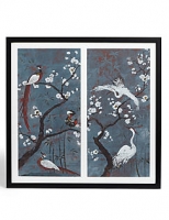 Marks and Spencer  Oriental Birds Double Wall Art
