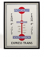 Marks and Spencer  TFL Piccadilly Express Trains Wall Art