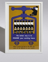Marks and Spencer  TFL Stagger Working Hours Wall Art