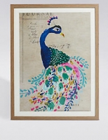 Marks and Spencer  Painted Peacock Wall Art