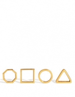 Marks and Spencer  4 Geometric Metal Napkin Rings